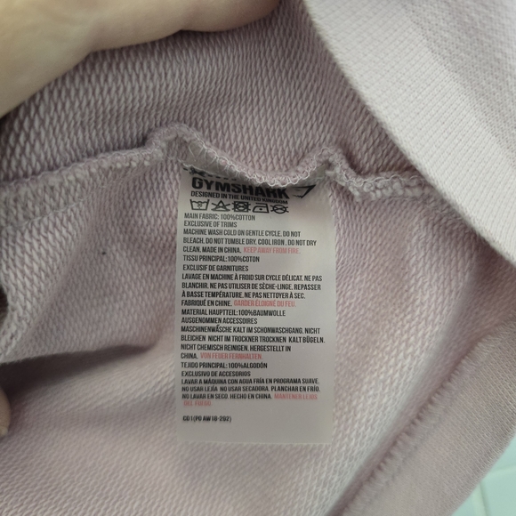 Gymshark Light Pink Cropped Hoodie - Picture 3 of 3